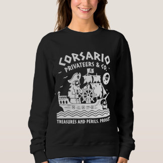 Sudadera Vintage Pirate Linocut Shirt - Corsario Privateers