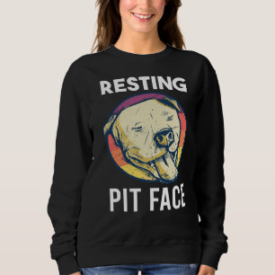 Sudadera Vintage Pitbull Resting Pit Face Funny Pitbull Lov