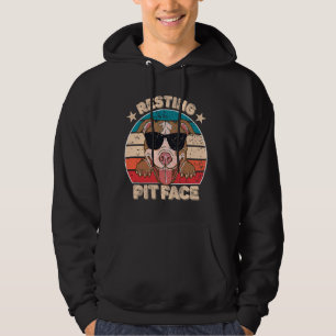 Sudadera Vintage Pitbull Resting Pit Face Pitbull Avers Re