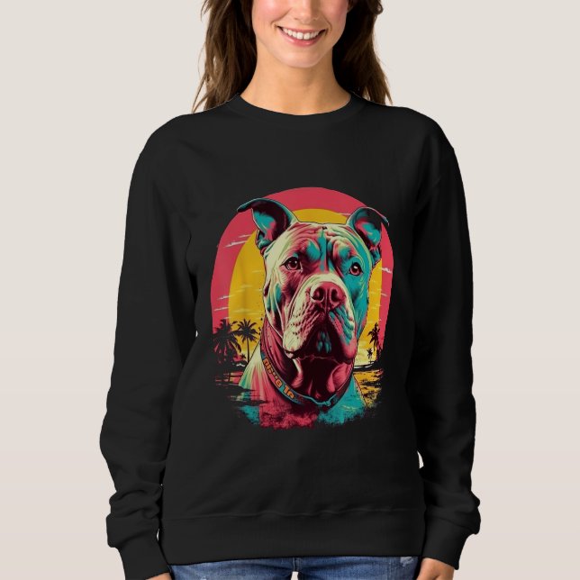 Sudadera Vintage Pitbull  Sunset (Anverso)