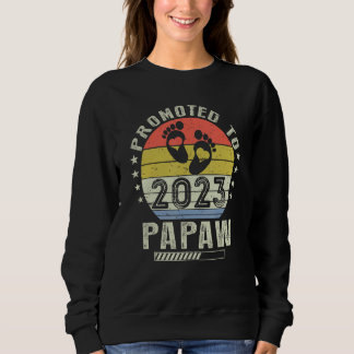 Sudadera Vintage Promoted To Papaw 2023