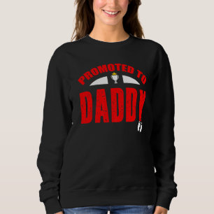 Sudadera Vintage Promovido A Papá Primero Papá Gracioso Ir