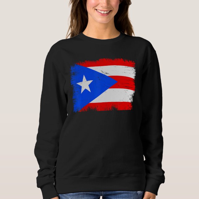 Sudadera Vintage Puerto Rico Flag Puerto Rican Independence (Anverso)