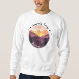 Sudadera Vintage Purple Yellow Farmhouse Mountain Sunset