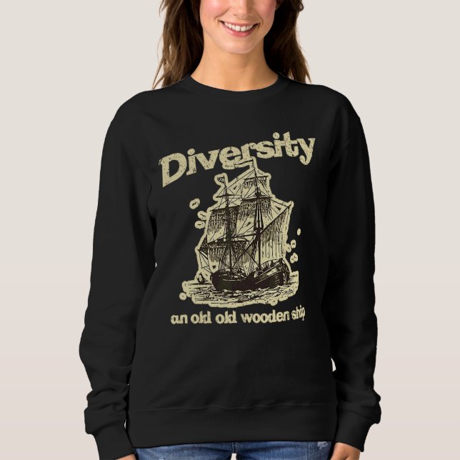 Sudadera Vintage Qué es la diversidad (Anverso)