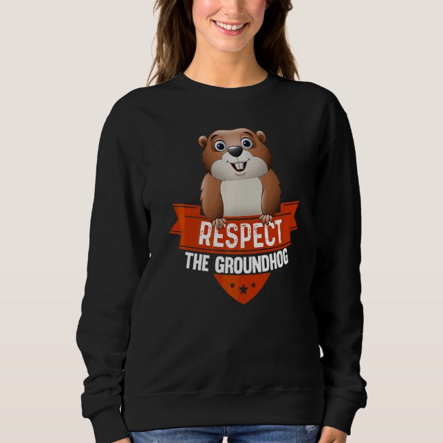 Sudadera Vintage Respect the Groundhog Day (Anverso)