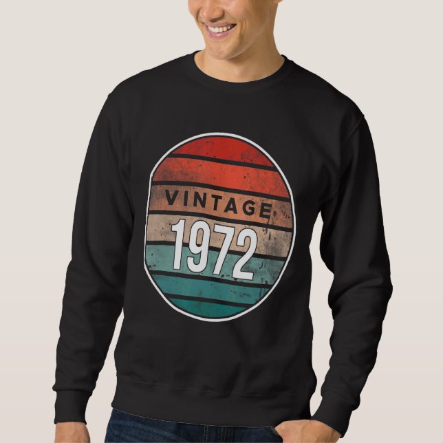 Sudadera Vintage Retro 1972 50ª fiesta de cumpleaños (Anverso)