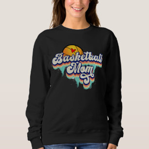 Sudadera Vintage Retro Basketball Mom Basketball Vibes Funn