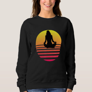 Sudadera Vintage Retro Classic Sunset Yoga Meditación Novel