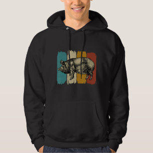 Sudadera Vintage retro de cerdos para cerdos para amantes d