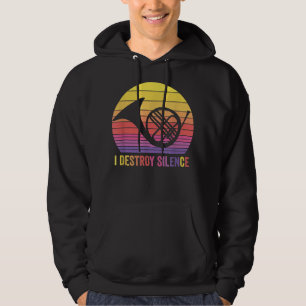 Sudadera Vintage retro del cuerno francés que desTRUYE SILE