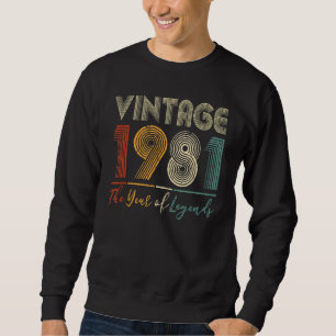 Sudadera Vintage retro desde 1981 42º cumpleaños 42 años O