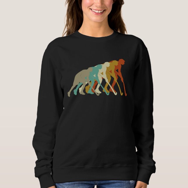 Sudadera Vintage Retro Field Hockey Player (Anverso)