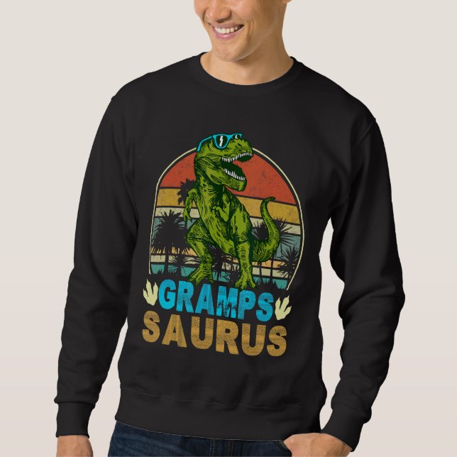 Sudadera Vintage Retro Grampssaurus Dinosaur Trex (Anverso)