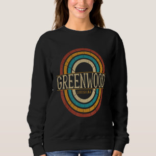 Sudadera Vintage Retro Greenwood Louisiana LA Mujeres Hombr