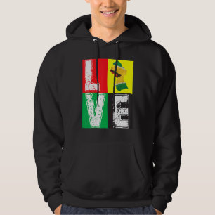 SUDADERA VINTAGE RETRO I LOVE GUYANA FLAG MAP PARA GUYANESE