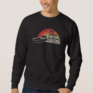 Sudadera Vintage Retro I Love Motor Boater 2