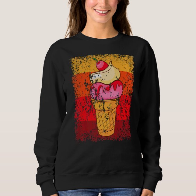 Sudadera Vintage Retro Ice Cream (Anverso)