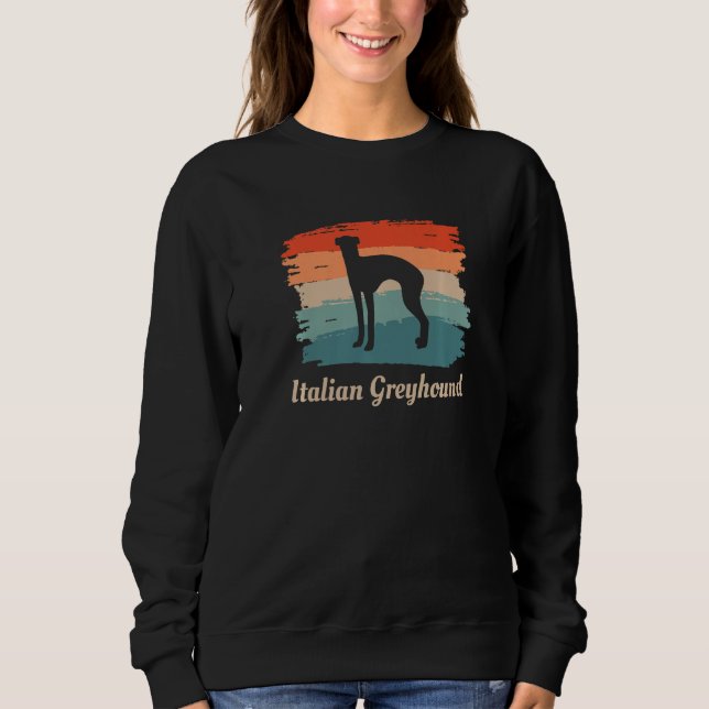 Sudadera Vintage Retro Italian Greyhound Dog Lover Premium (Anverso)