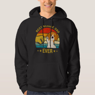 Sudadera Vintage Retro Mejor Perro Beagle Papá Nunca Silhou