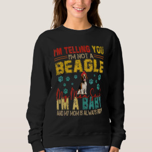 Sudadera Vintage Retro No Soy Una Mamá De Beagle Dijo Que