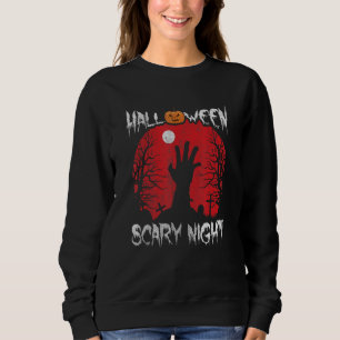Sudadera Vintage Retro Noche de Terror Mano de Zombie de Ha