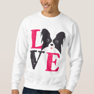 Sudadera Vintage Retro Papillion Love Cute Funny Perro Love