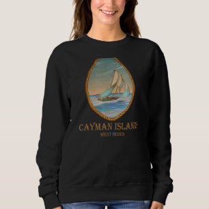Sudadera Vintage Retro Sailboat de las Islas Caimán