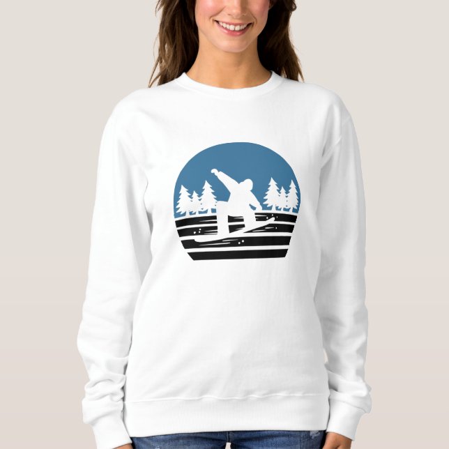 Sudadera Vintage Retro Snowboarding (Anverso)