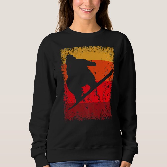 Sudadera Vintage Retro Snowboarding (Anverso)