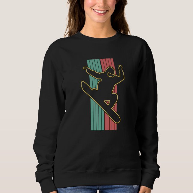 Sudadera Vintage Retro Snowboarding (Anverso)