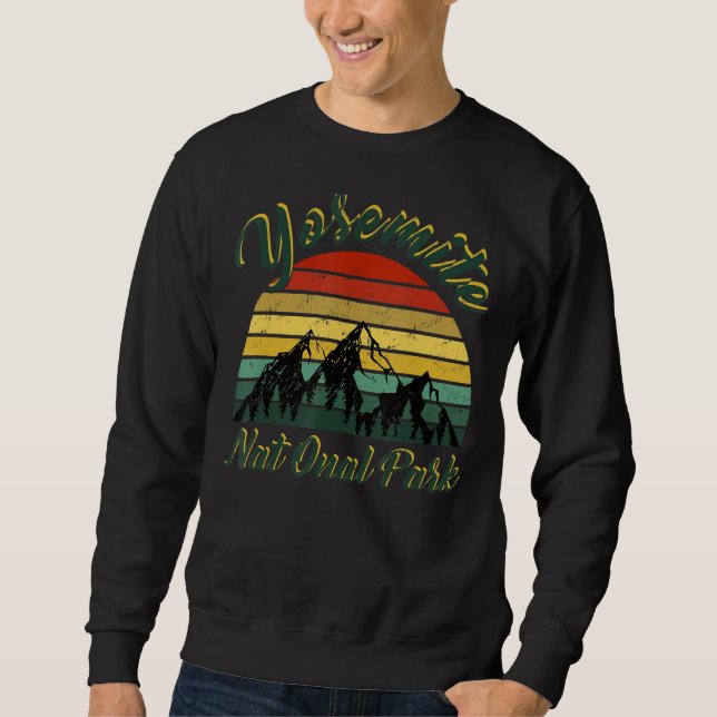 Sudadera Vintage Retro Yosemite Parque Nacional Montaña Cal (Anverso)