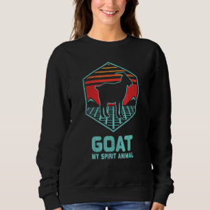 Sudadera Vintage retrowave de animales de la cabra mi espír