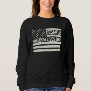 Sudadera Vintage Ron DeSantis Freedom vive aquí Florida Est