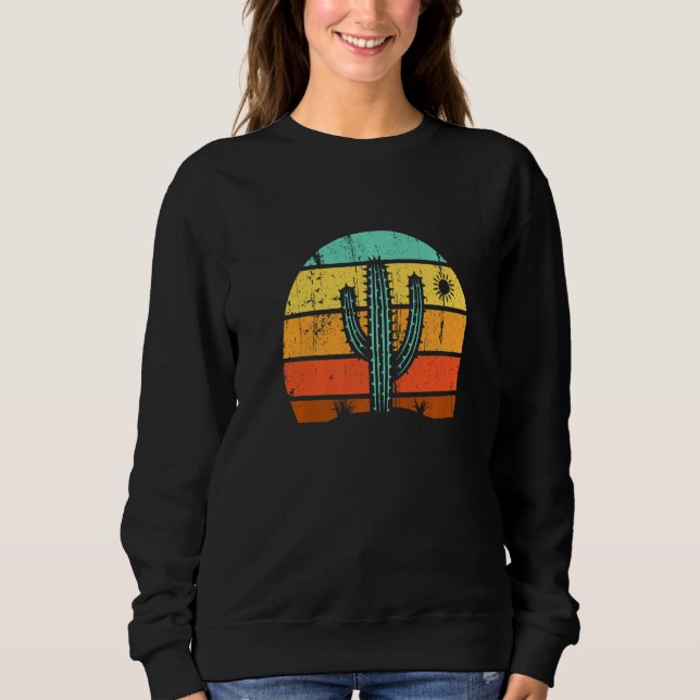 Sudadera Vintage Saguaro Cactus Cactus Sunset Opuntia Cacta (Anverso)