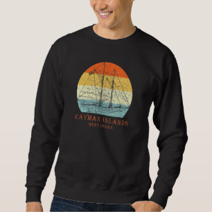 Sudadera Vintage Sailboat Vacati de las Islas Caimán