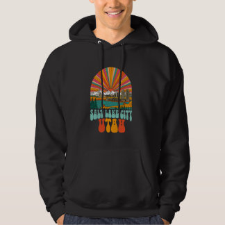 Sudadera Vintage Salt Lake City Utah Sunset Skyline Citysca