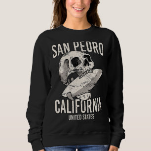 Sudadera Vintage San Pedro Beach California CA Retro Surfer