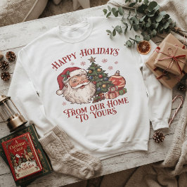 Sudadera Vintage Santa Claus Felices Fiestas Desde Nuestro