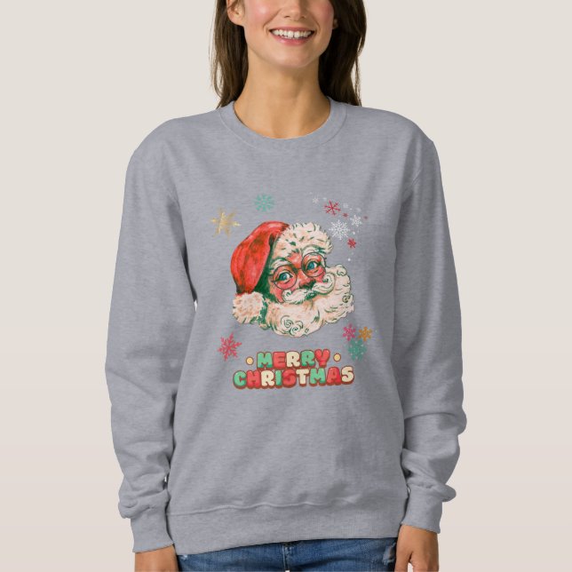 Sudadera Vintage Santa Clause Feliz Navidad (Anverso)