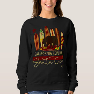 Sudadera Vintage Santa Cruz California Republic Bear Surfin
