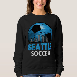 Sudadera Vintage Seattle Cityscape Soccer Para Hombres Muje