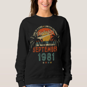 Sudadera Vintage Septiembre 1981 41 años de edad 41º cumple