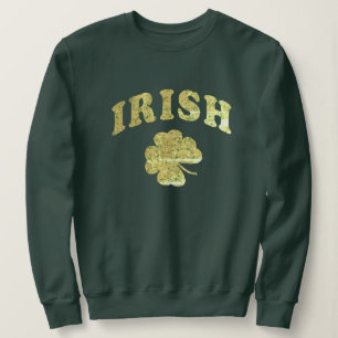 Sudadera Vintage Shamrock Clover Crewneck