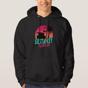 Sudadera Vintage Siesta Key Beach Florida Palm Trees Fl Ret