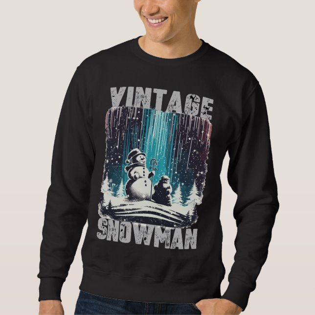 Sudadera Vintage Snowman Navidades (Anverso)