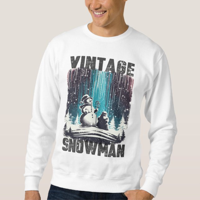 Sudadera Vintage Snowman Navidades (Anverso)