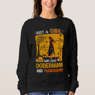 Sudadera Vintage Solo Una Chica Que Ama Dobermann Y Acción
