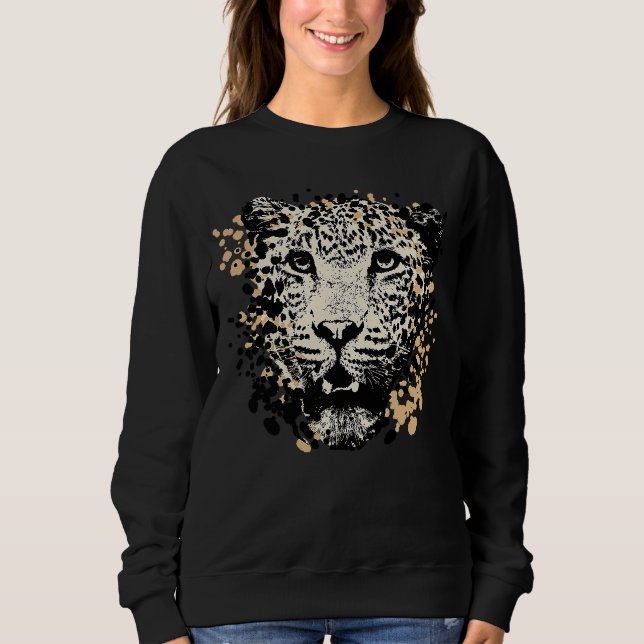 Sudadera Vintage Splash Jaguar Animal (Anverso)