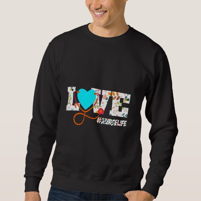 Sudadera Vintage Stethoscope Enfermera de enfermería (Anverso)